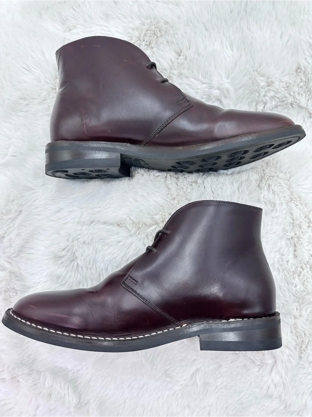 Thursday Brown Scout Chukka Boots in burgundy leather men’s 7.5
